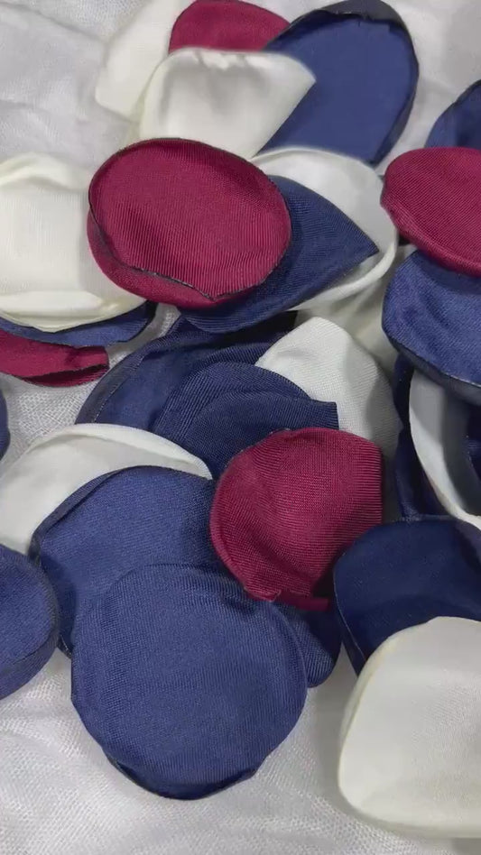 Blue White Petals Wedding Decor Red Flower Girl Petals Navy Blue White Wedding Aisle Decor Flower Petals Blue Red Ceremony Decor