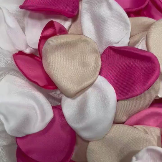 Pink Petals Wedding Decor Flower Girl Petals White Aisle Decor Flower Pink Petals Fuchsia Ceremony Decor Champagne Beige Confetti Hot Pink