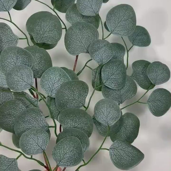 Round Artificial Eucalyptus Branch Sage Greenery Eucalyptus Stems Leaves Décor Wedding Sage Greenery Faux Eucalyptus Craft Supplies Wedding
