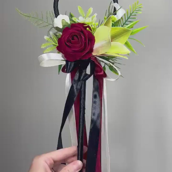CUSTOM Flower Wand, Personalized Wedding Wand, Flower Girl Wand, Fairy Wand, Princess Wand, Custom Wedding Accessory, Magic Wand with Ribbon