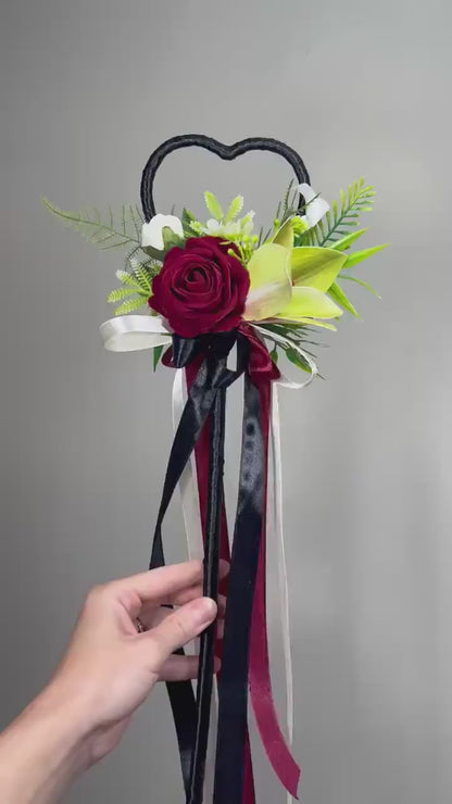 CUSTOM Flower Wand, Personalized Wedding Wand, Flower Girl Wand, Fairy Wand, Princess Wand, Custom Wedding Accessory, Magic Wand with Ribbon