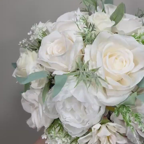 Cake Decoration White Wedding Topper Decor Cake Arrangements Sage Ivory Cake Decoration Ivory Artificial Flower Cake Decor White