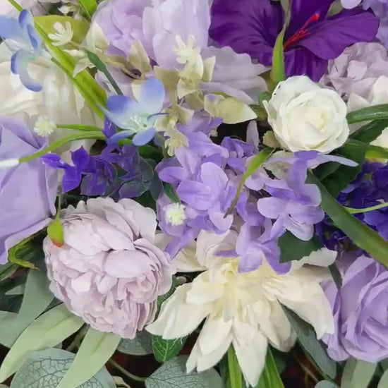 Purple Sweetheart Wedding Table Decor White Lavender Centerpiece Wedding Violet Sweetheart Lilac Table Decor Purple Centerpiece Wild Flowers