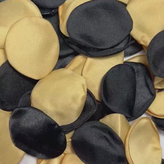 Black Gold Petals Wedding Decor Black Flower Girl Petals Wedding Aisle Decor Flower Petals Gold Black Gold Ceremony Confetti Bridal Shower