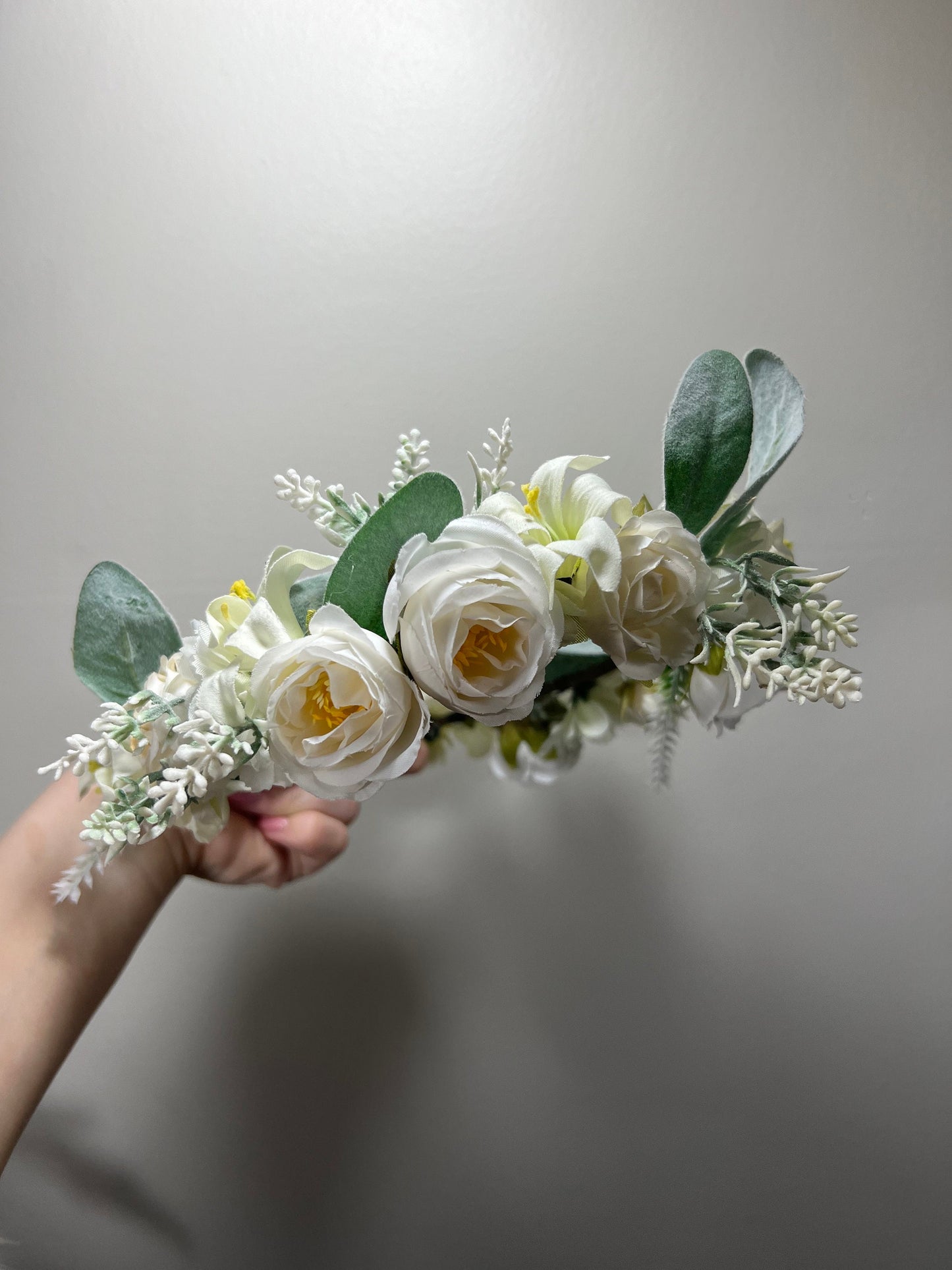 Wedding Flower Crown Handmade Wedding Bridal Floral Headband Adult Decor Flower Girl Crown Bridal Wreaths Artificial Flowers Crown ChildrenHair Accessory