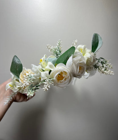 Wedding Flower Crown Handmade Wedding Bridal Floral Headband Adult Decor Flower Girl Crown Bridal Wreaths Artificial Flowers Crown ChildrenHair Accessory