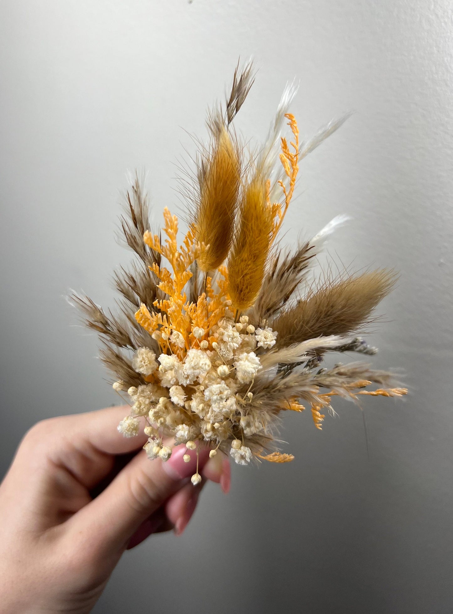 Wedding Bridal Bouquet Boho Terracotta Burnt Bouquet Bridesmaids Dried Flower Natural Baby Breath Bunny Tails Bouquet Pampas Grass Fall