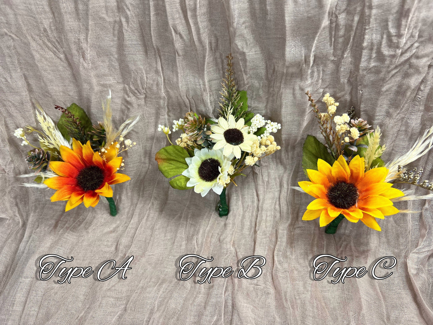 Wedding Bouquet Sunflower Boho Bridal Sunflower Wedding White Fall Decor Ivory Yellow Artificial Flowers Yellow Baby Breath Pampas Grass