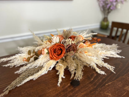 Wedding Sweetheart Rust Terracotta Centerpiece Burnt Orange Aisle Arrangement Cinnamon Home Decor Brown Table Centerpiece Fall Artificial