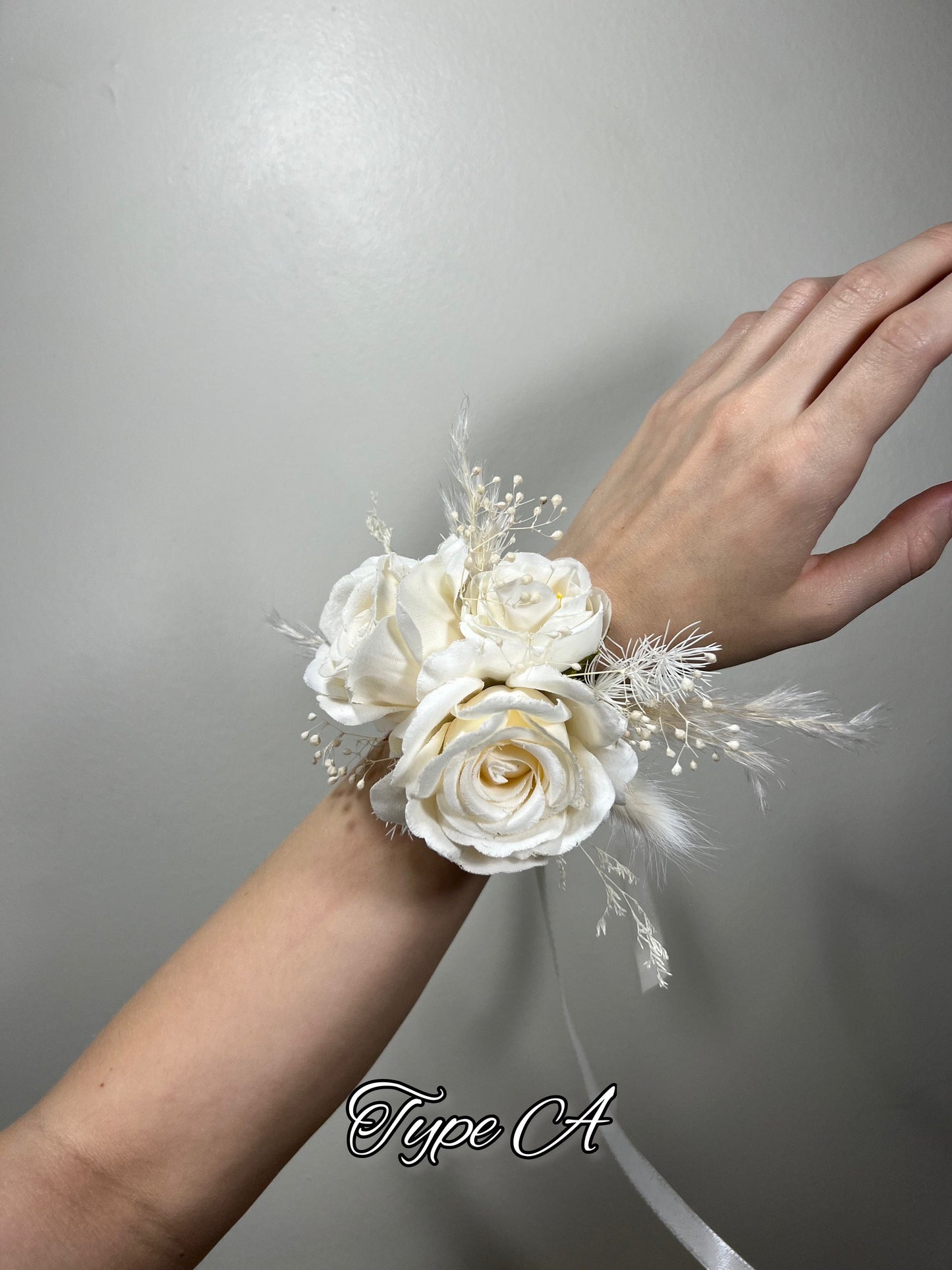 Wedding Corsage White Boho Wedding Wrist Corsage Bridesmaids Grandmother Corsage Mom Ivory Bridal Corsage Accessories Artificial Flower