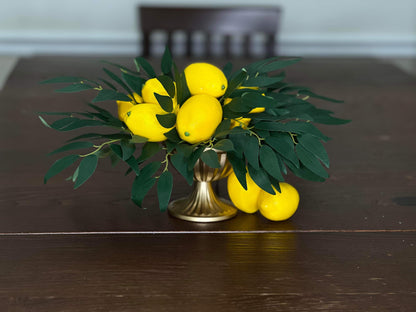 Wedding Lemon Centerpiece Rustic Table Decor Lemon Centerpiece Table Centerpiece Eucalyptus Lemon Artificial Flower Table Home Decor Lemon