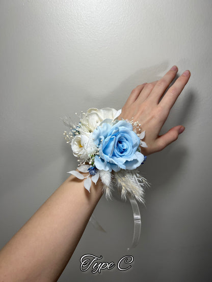 Wedding Corsage White Boho Wedding Wrist Corsage Bridesmaids Grandmother Corsage Mom Ivory Bridal Corsage Accessories Artificial Flower