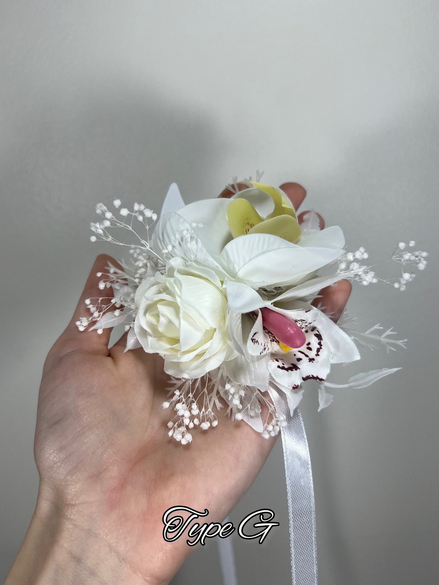 Wedding Corsage White Boho Wedding Wrist Corsage Bridesmaids Grandmother Corsage Mom Ivory Bridal Corsage Accessories Artificial Flower