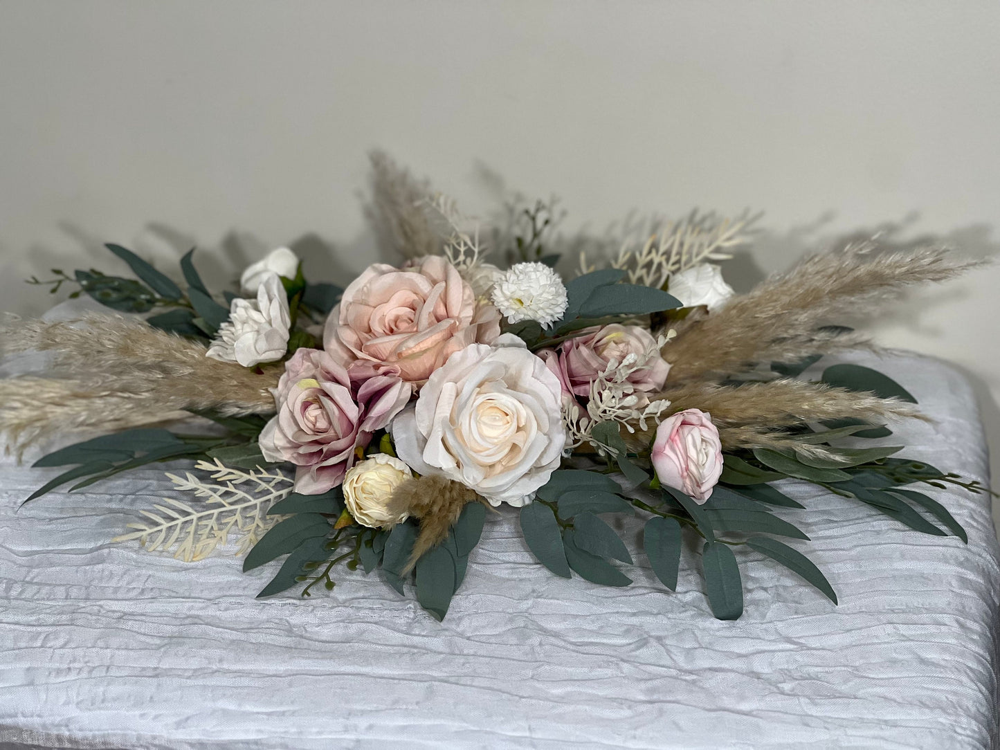 Wedding Centerpiece Dusty Rose Boho Table Decor Pink White Centerpiece Pink Wedding Arch Arrangement Dusty Rose Artificial Flower