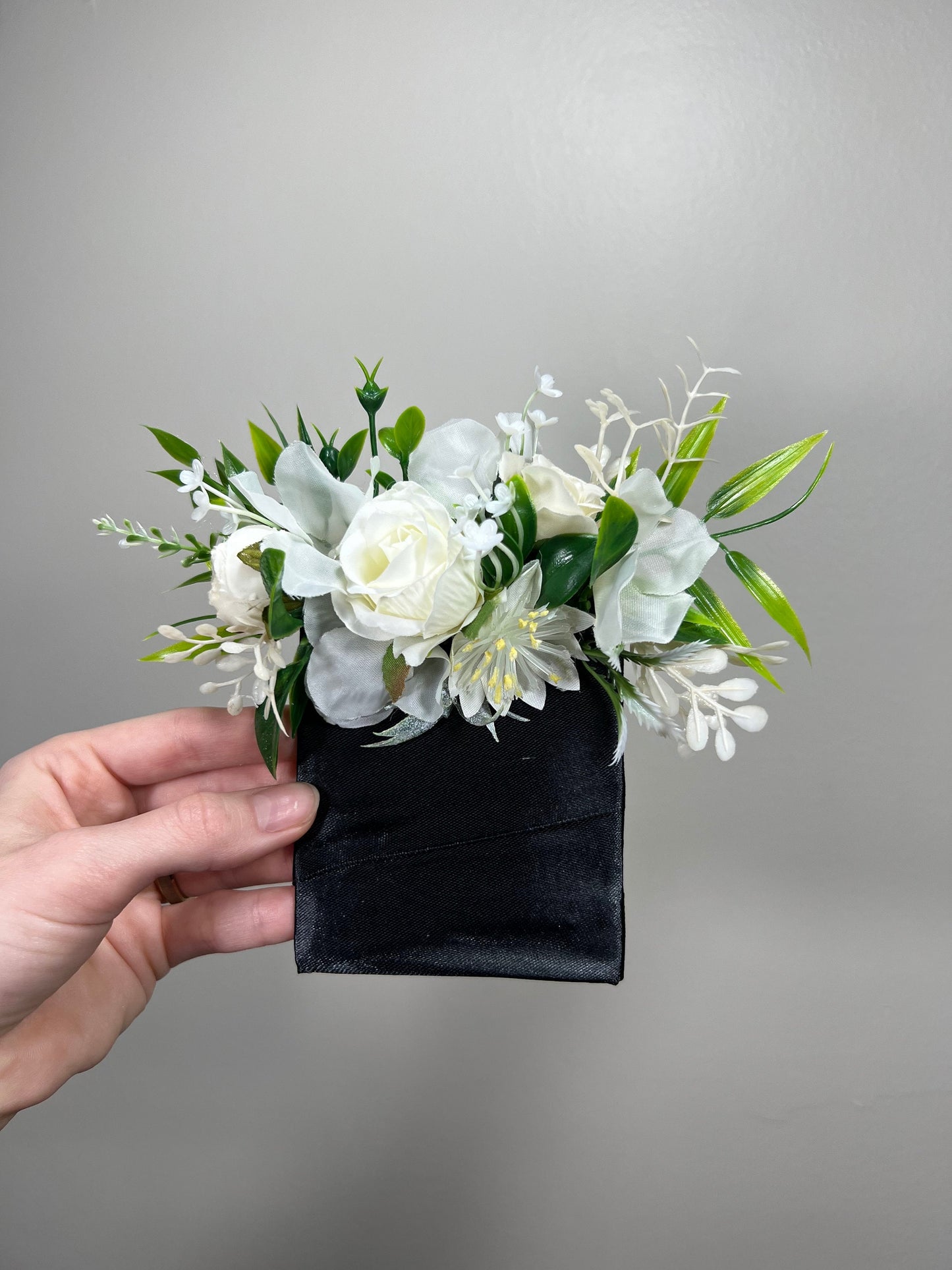 Wedding Pocket Boutonniere White Groom Boutonnière Purple Square Groomsmen Pocket Boutonniere Purple Rustic Decor Artificial Flowers Wild
