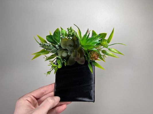 Wedding Pocket Boutonniere Succulent Groom Boutonnière Succulent Square Groomsmen Pocket Boutonniere Green Wedding Rustic Artificial Flower