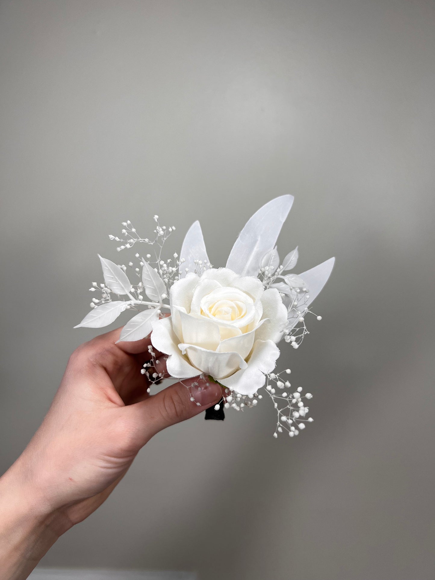 Wedding Boutonniere White Groom Wedding Groomsmen Boutonnière Ivory Artificial Flowers White Rose Classic Corsage White